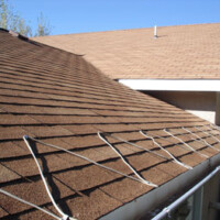Roof inspection on a tiled roof