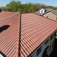 default Roofing crew working on a new build